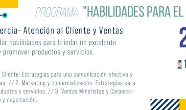 VIERNES 26 / 14 hs. Programa de Capacitación para el Desarrollo Local en San Lorenzo: HABILIDADES PARA EL FUTURO.